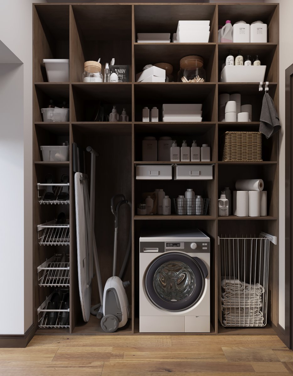 Гардеробная с постирочной