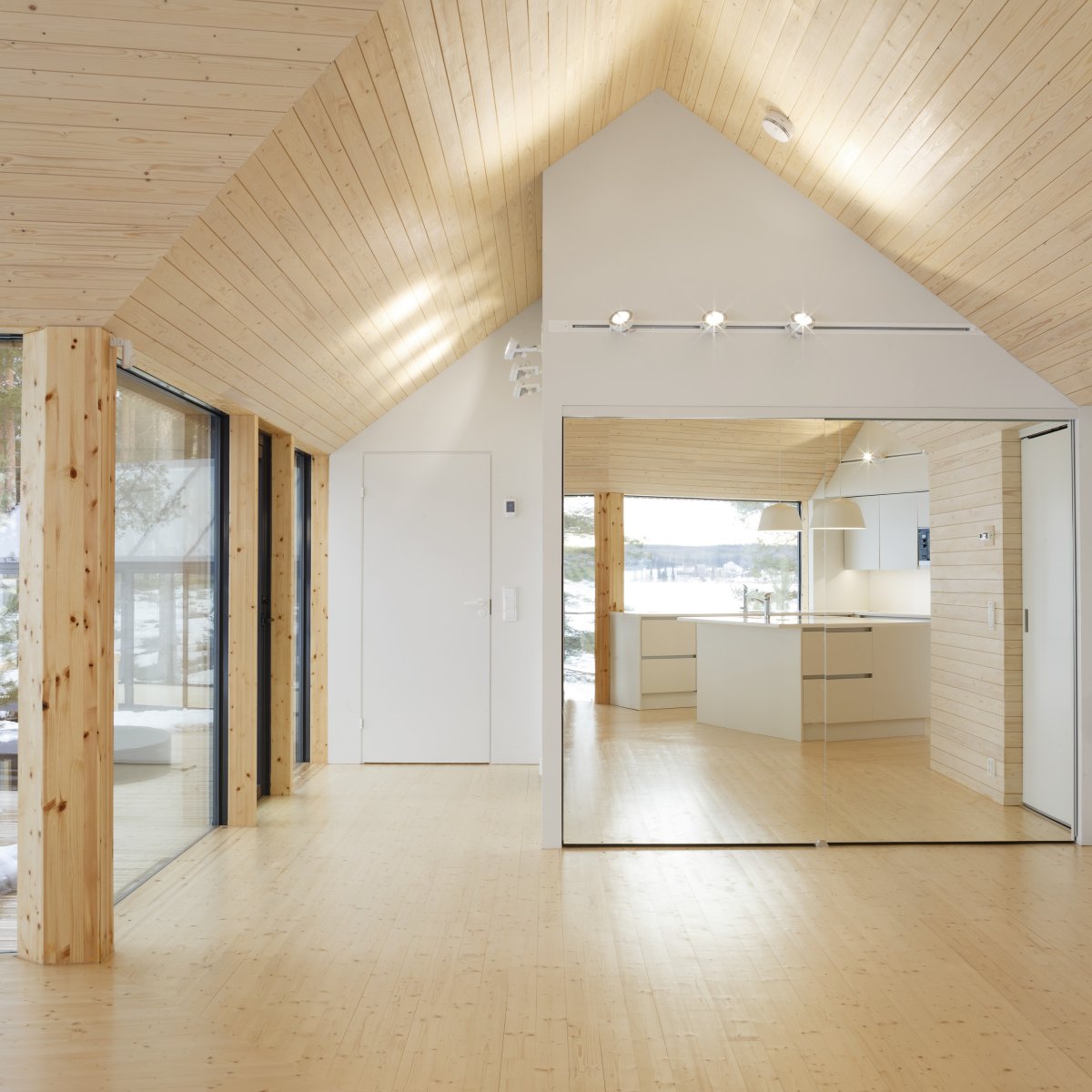 Барнхаус каркасный интерьер