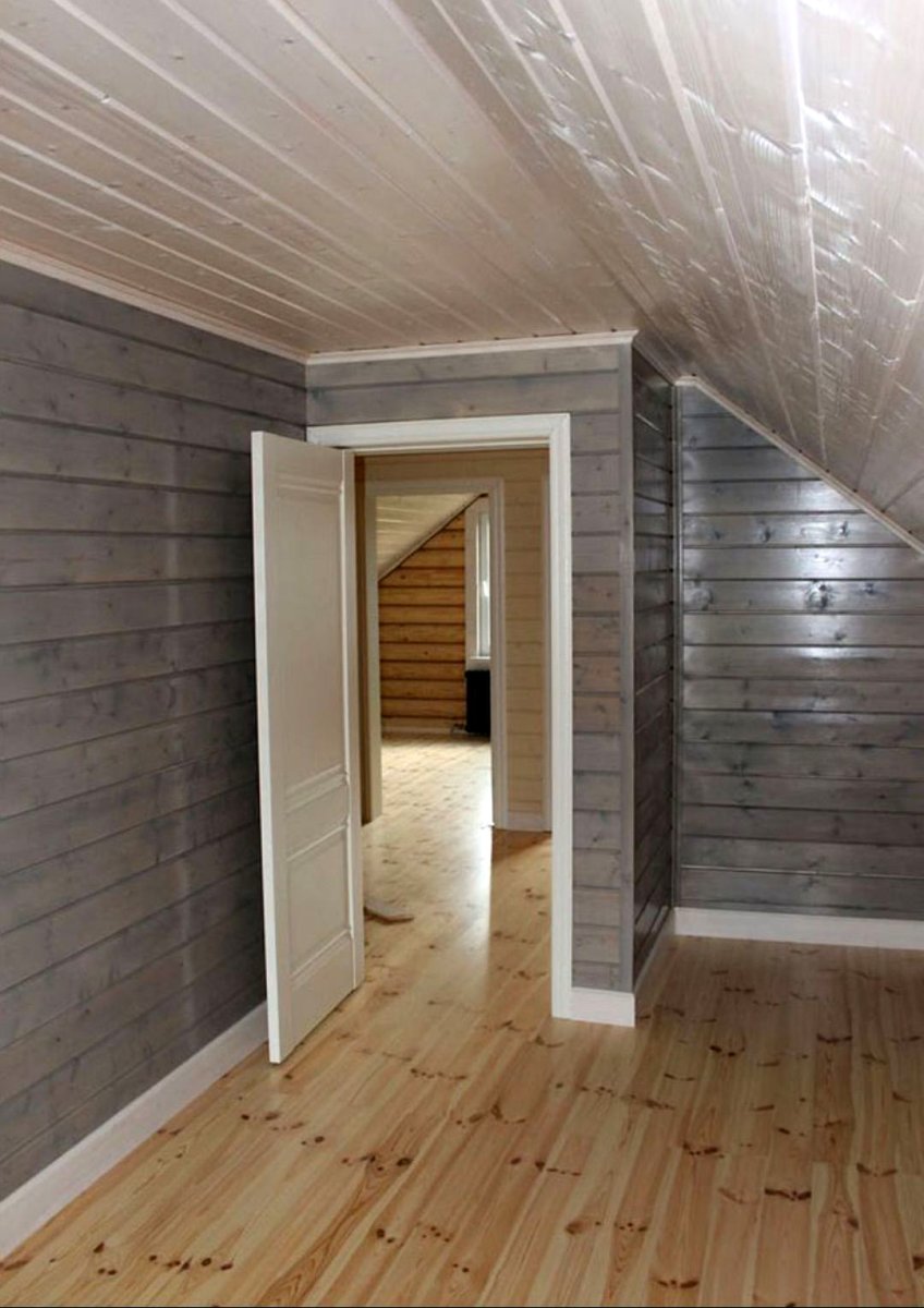 Отделка имитацией бруса внутри