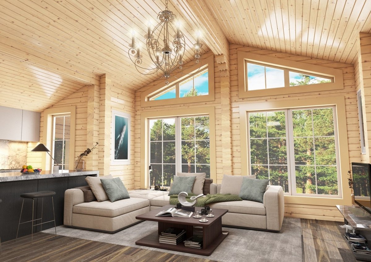 Дом из клееного бруса интерьер