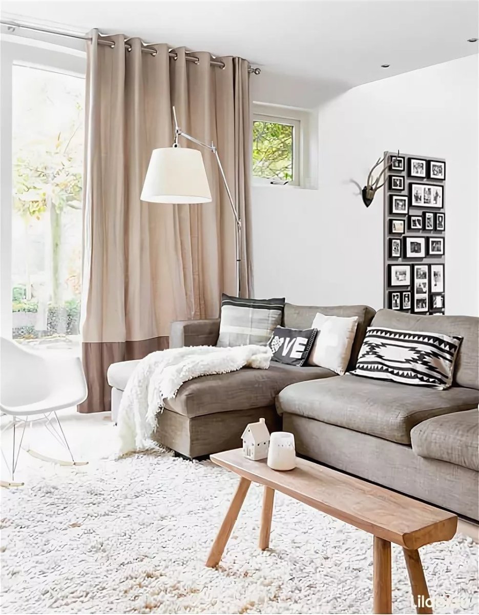 Серо бежевый интерьер