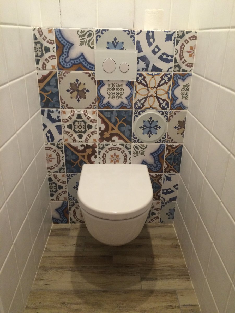 Плитка пэчворк в туалете
