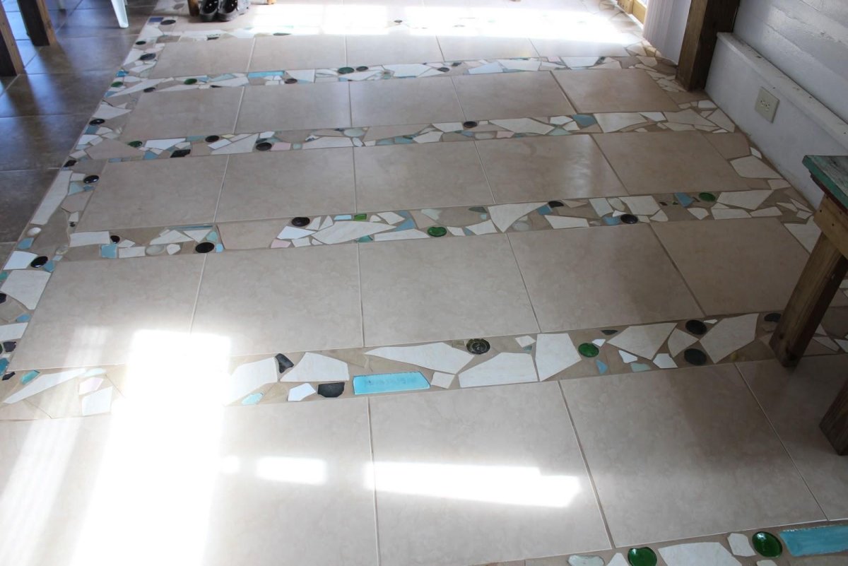 Пол из остатков керамогранита