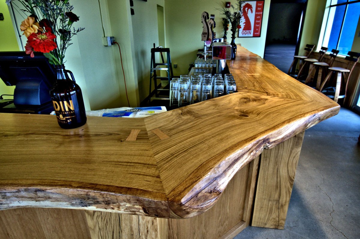 Барная стойка лофт слэб