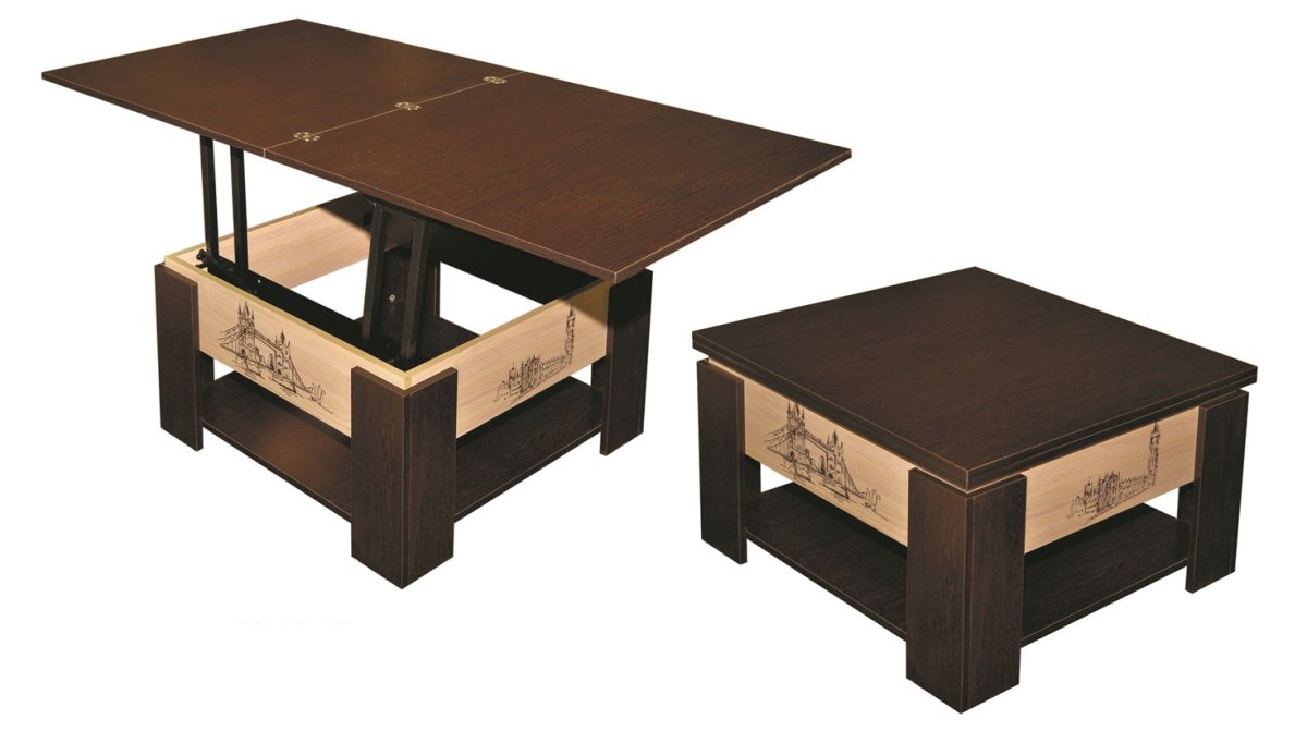 Стол трансформер венге дуб молочный