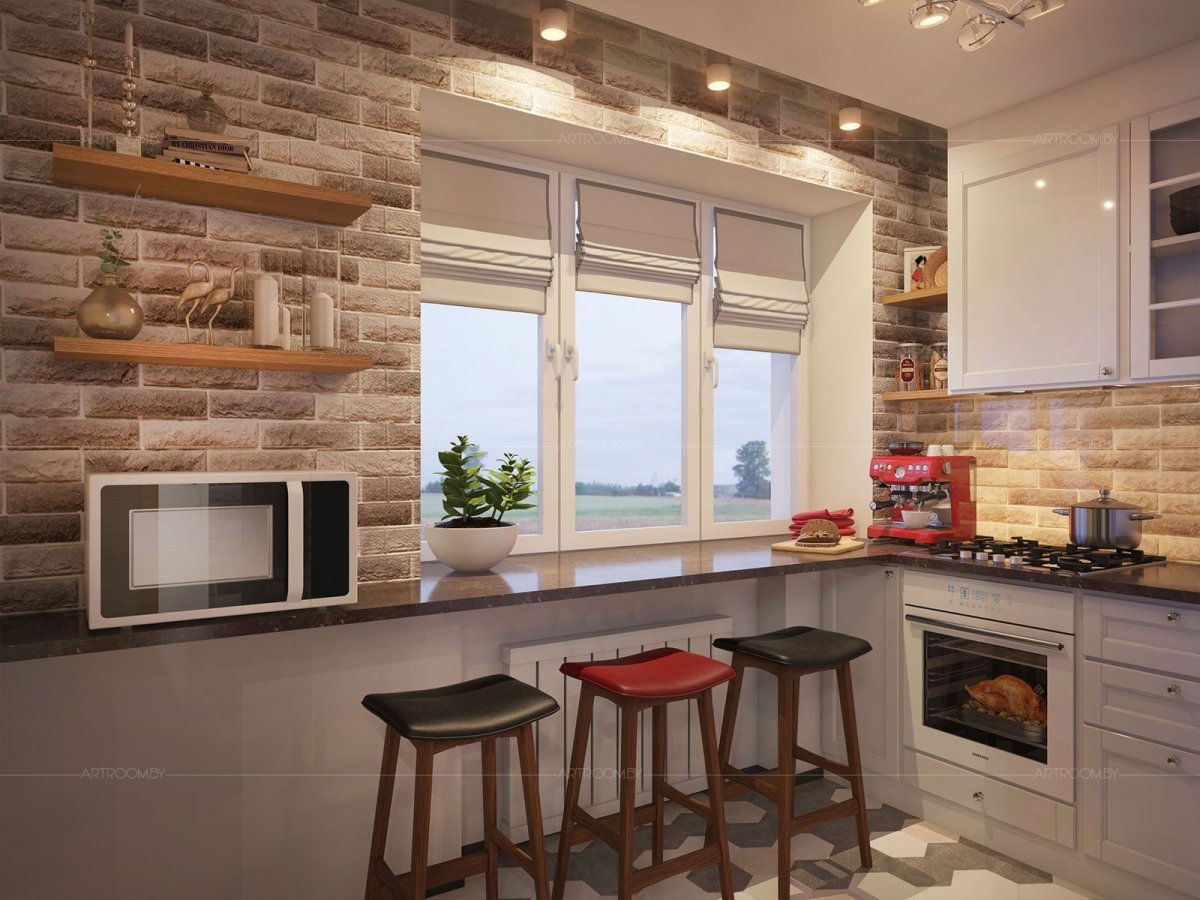 Подоконник барная стойка