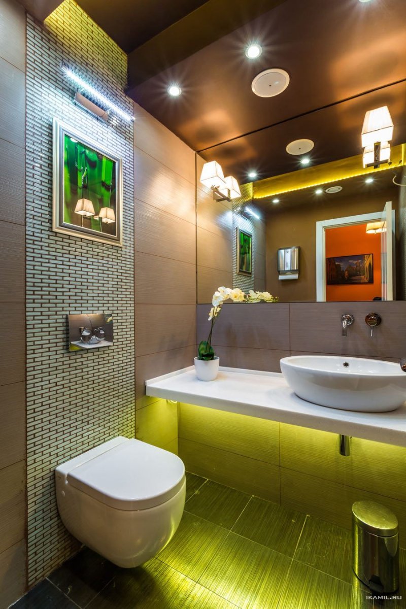 Дизайн освещения в туалете