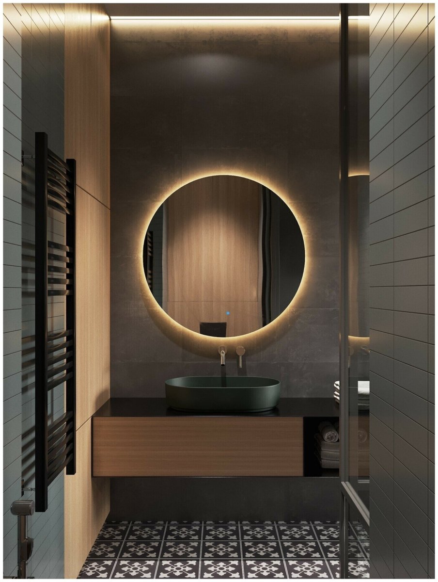 Круглое зеркало с подсветкой в ванную