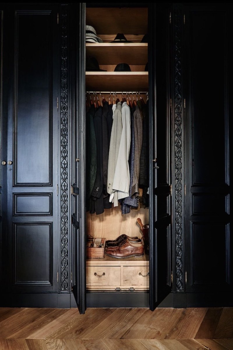 Шкаф с приоткрытой дверцей