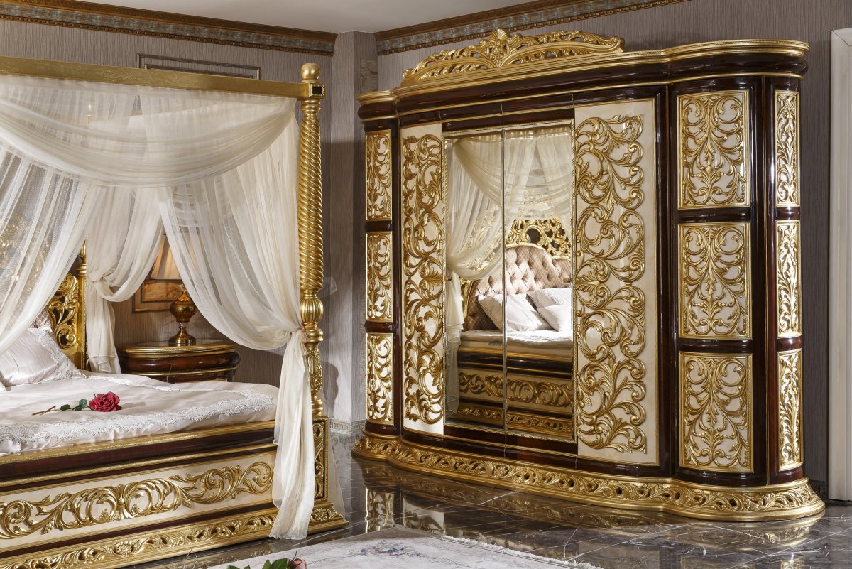 Азербайджанской спальный гарнитур с цветы золотой