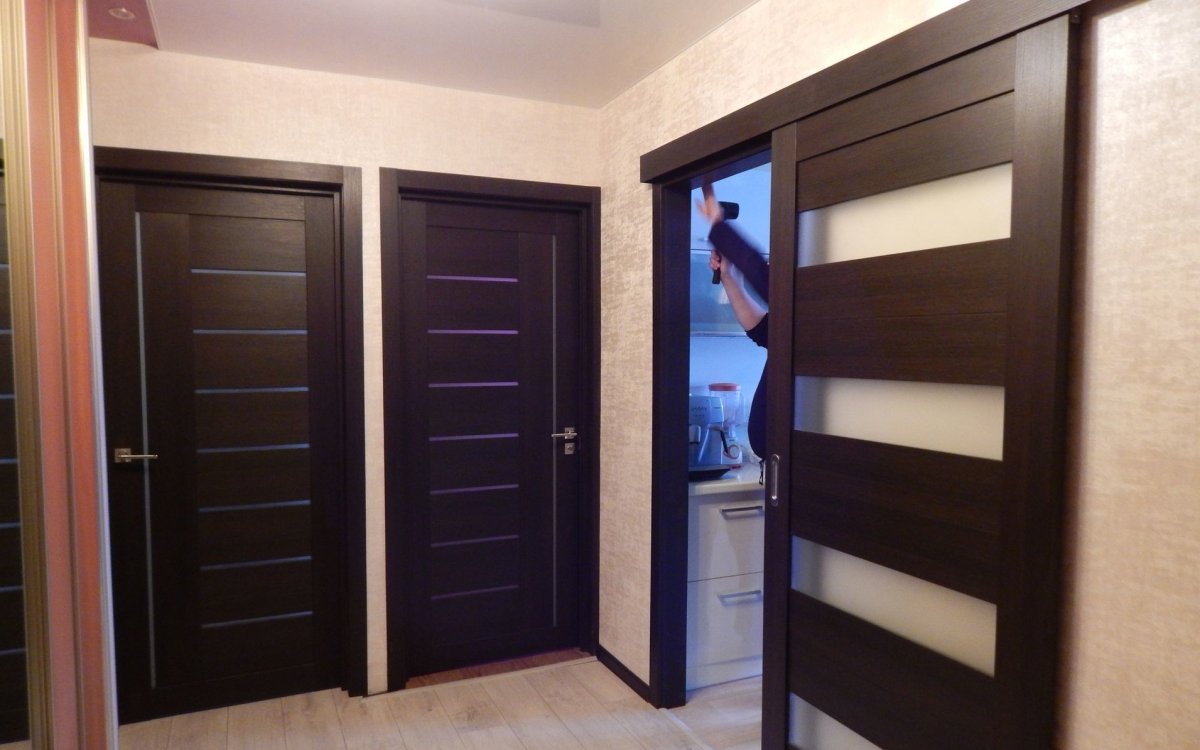 Межкомнатные двери экошпон венге