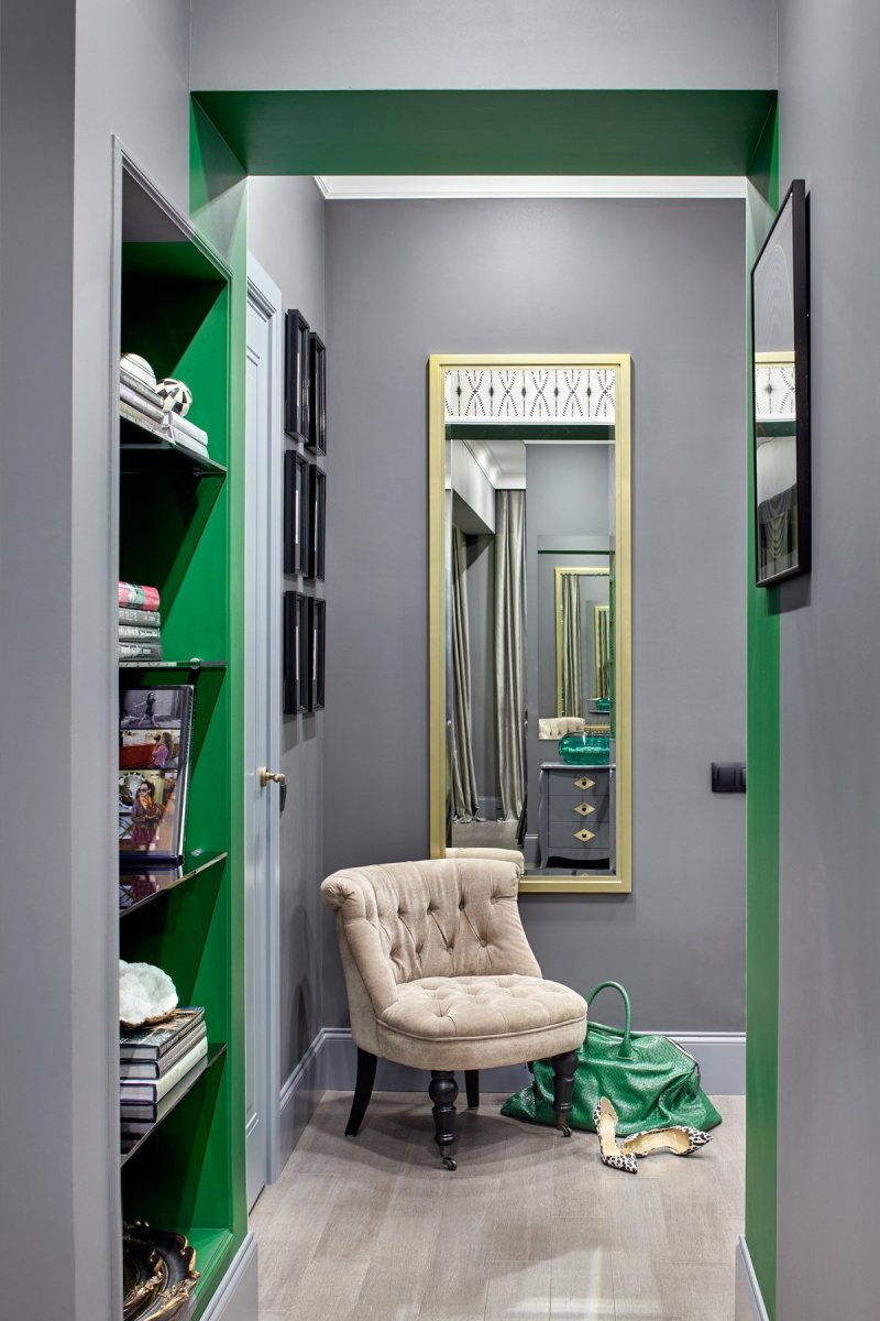 Зеленая прихожая интерьер