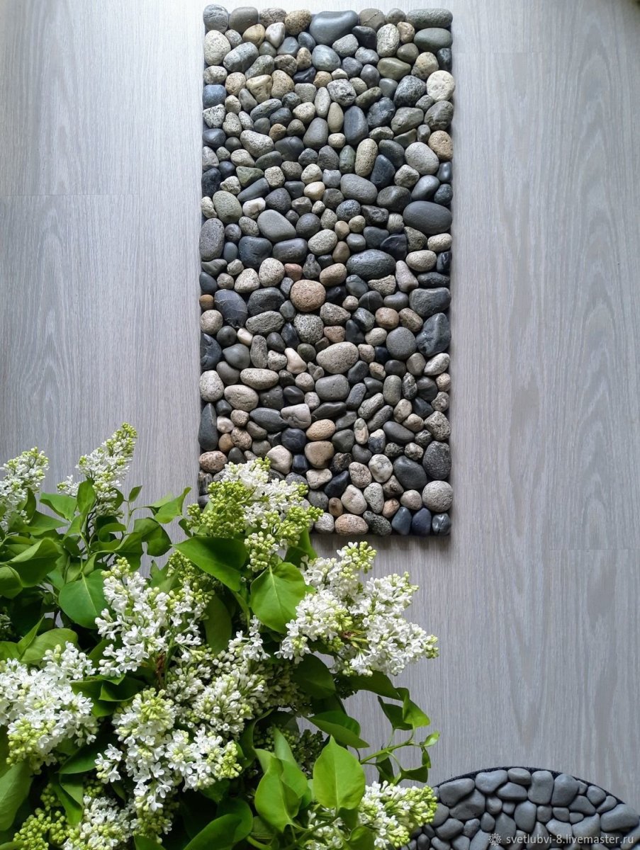 Морская галька в интерьере