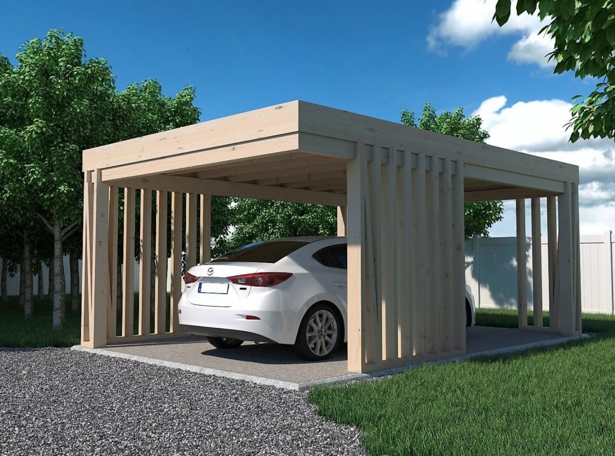 Навес автомобиля в стиле хайтек