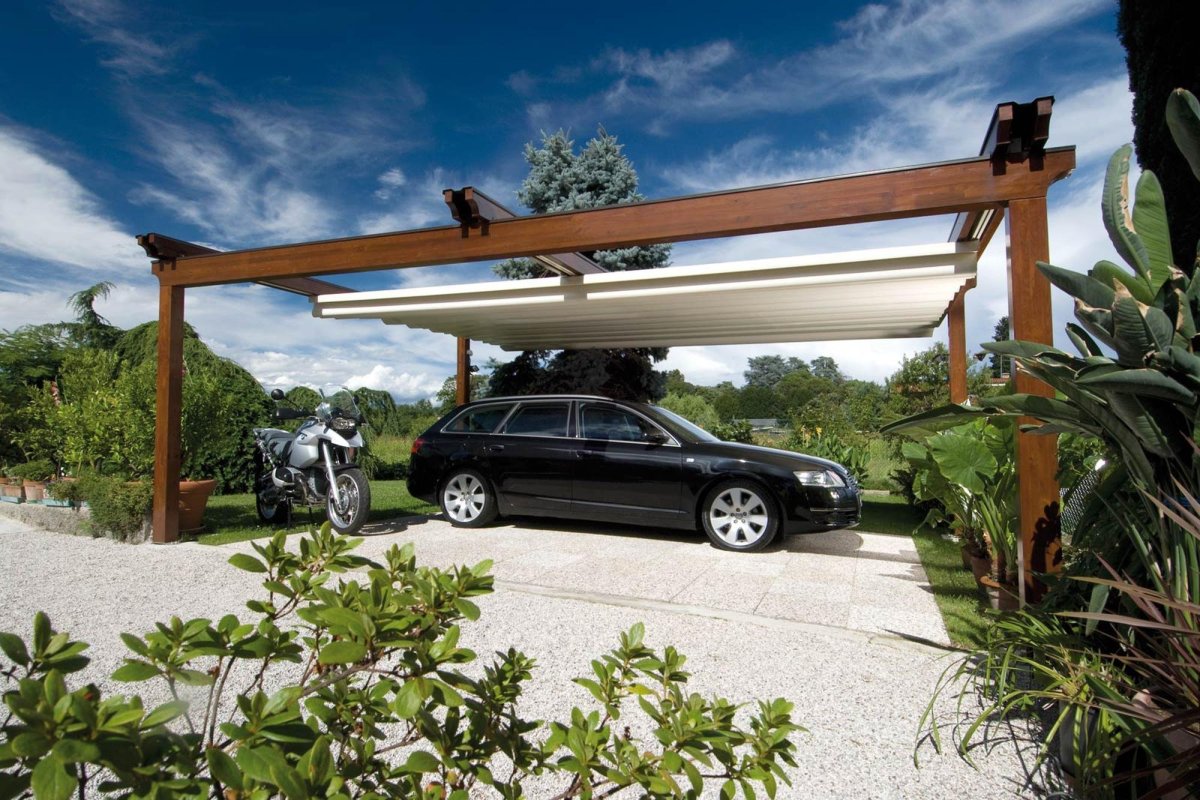 Красивый навес для машины