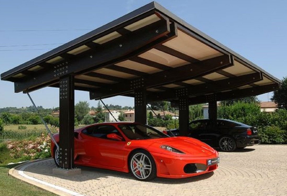 Стильный навес для автомобиля