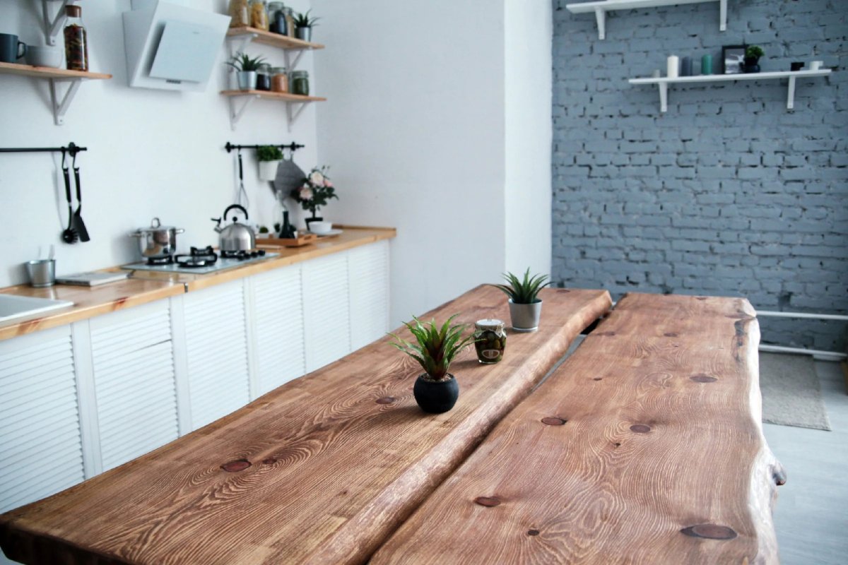 Кухня лофт слэб