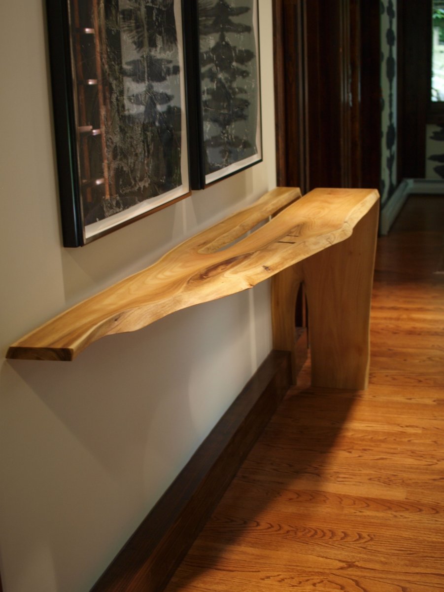 Полки из слэбов дерева