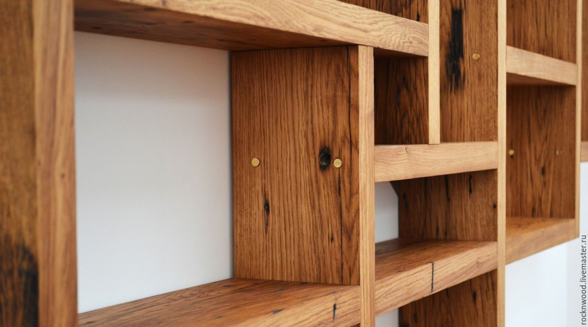 Стеллаж натуральное дерево