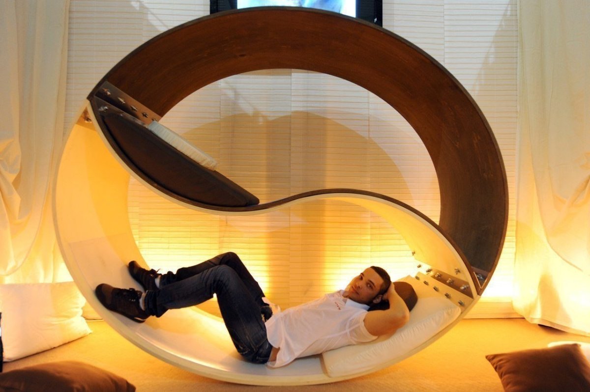 Кровать Инь Янь круглая