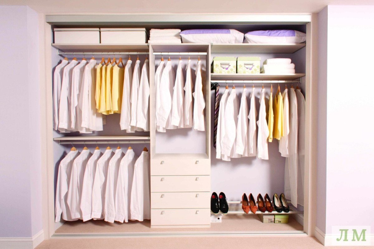 Встроенные шкафы внутри