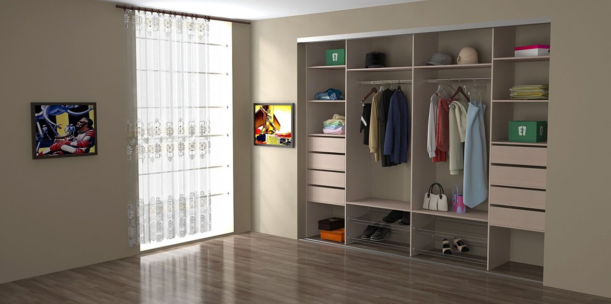 Встроенный продуманный шкаф