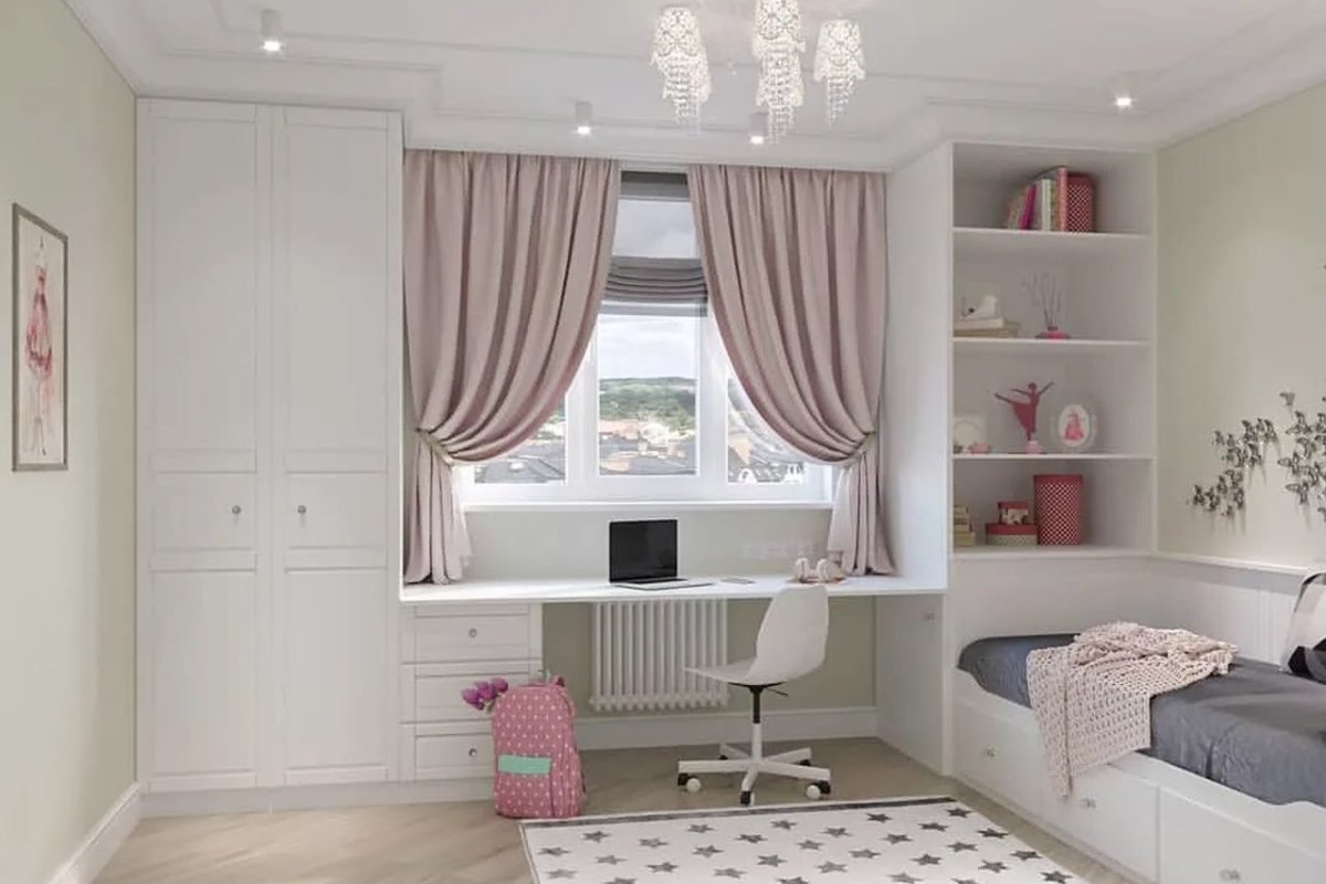 Оформление окна в детской