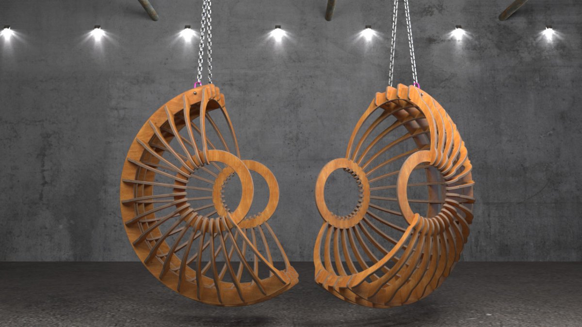 Подвесное кресло из фанеры