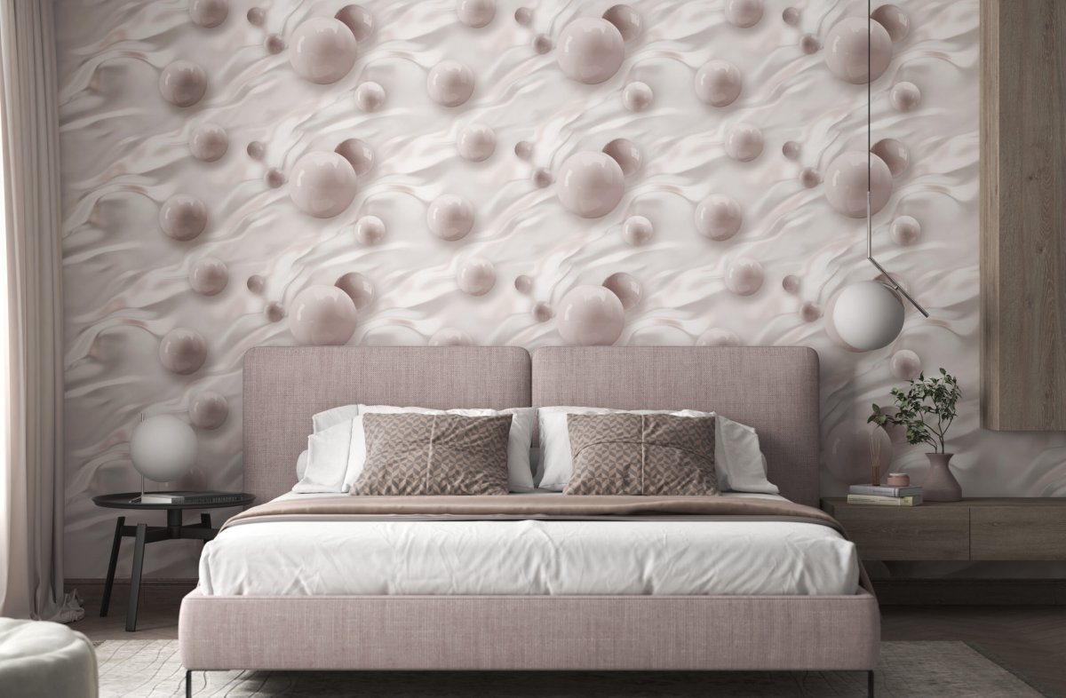 Обои жемчуг в интерьере